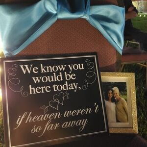 Elegant Black Memorial Sign with Gold Frame